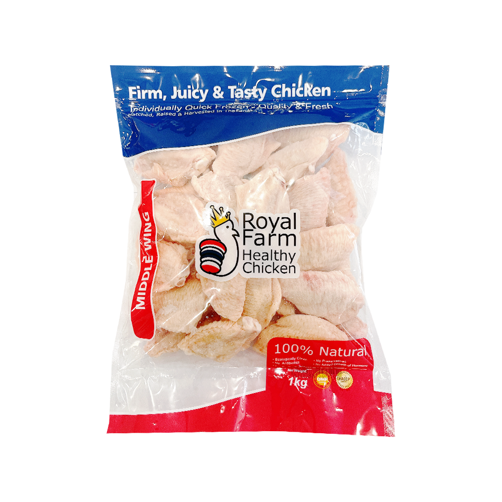 皇室農場 - 急凍泰國無激素健康雞中翼 1KgThailand Natural Chicken Wings